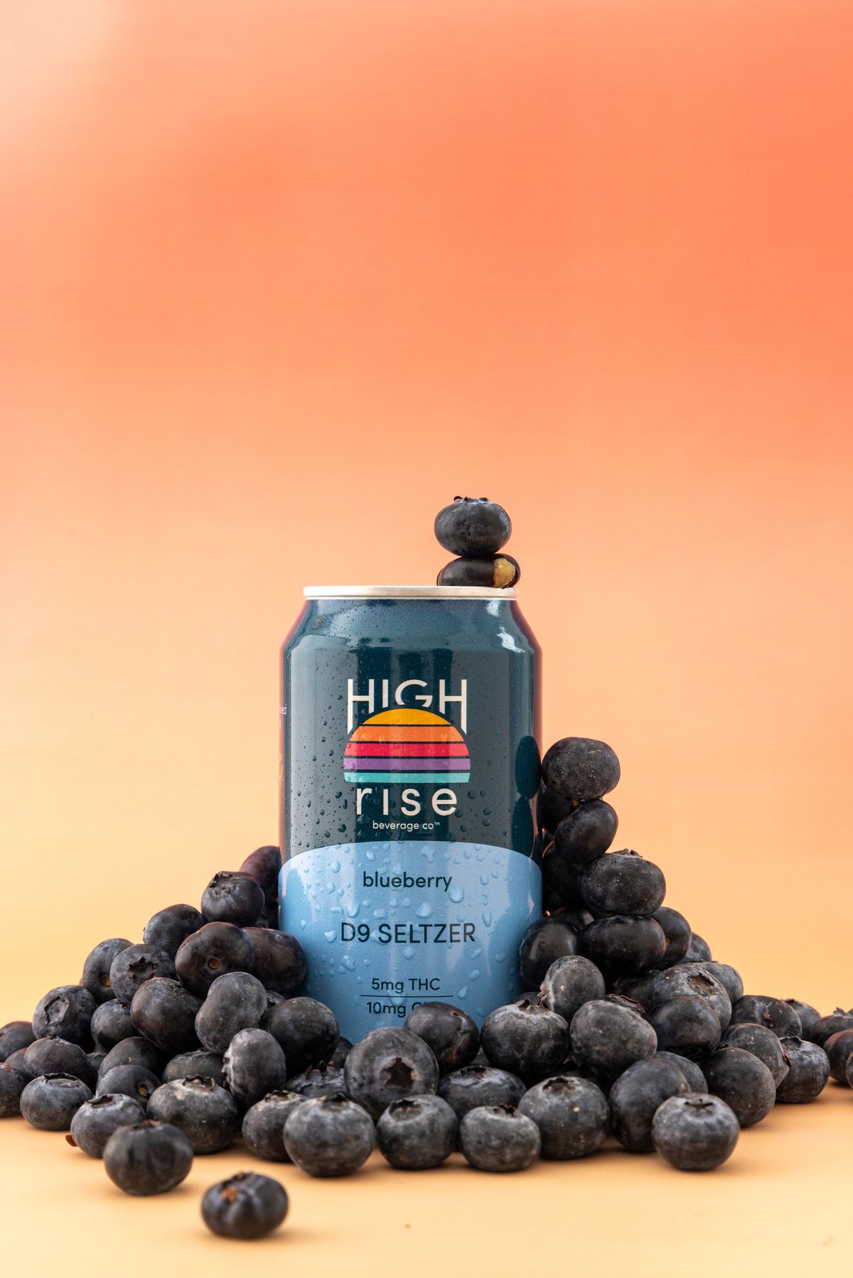 High Rise THC Blueberry Selzter product photography 