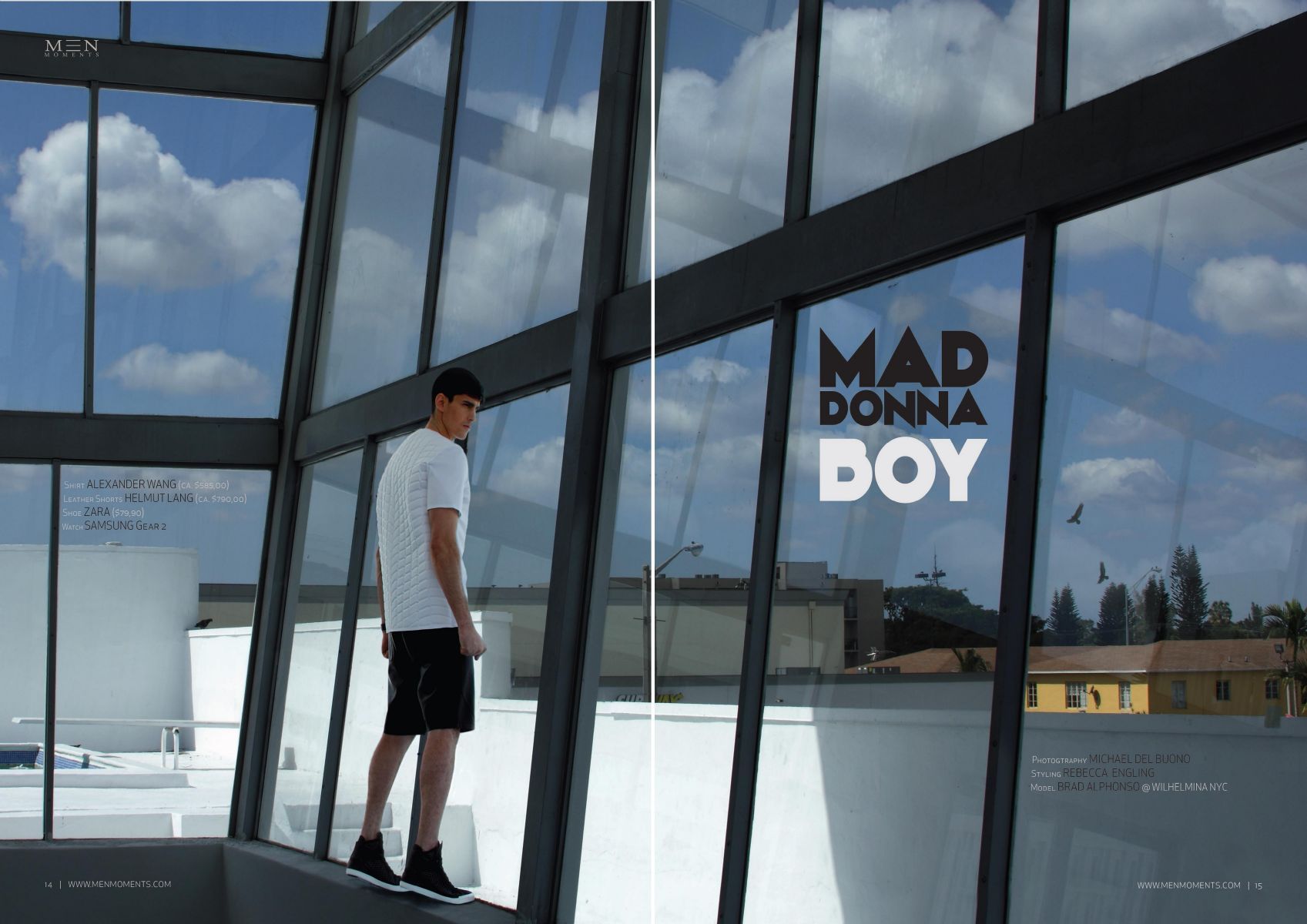 MAD DONNA BOY EDITORIAL for MEN MOMENTS MAGAZINE by MICHAEL DEL BUONO