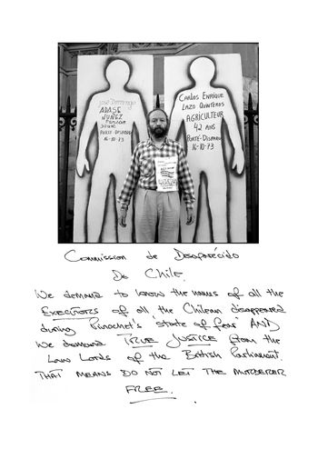 war crime protest Protest against pinochet