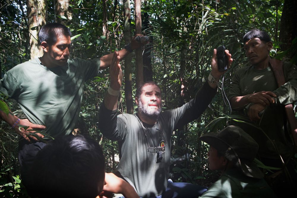After documenting the first evidence of movement through the area by uncontacted people FUNAI official and leader Bruno Pereira direct members of the team to search various location in the area for more signs of movement. Amazon