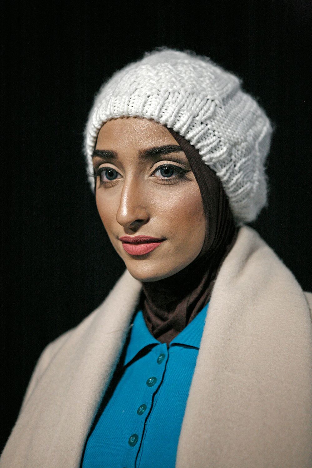 Model at the Muslim Lifestyle convention, Manchester UK. Model.