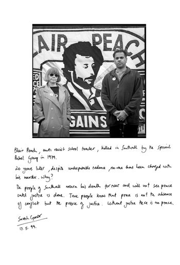 Blair peach protest anti fascist campaign