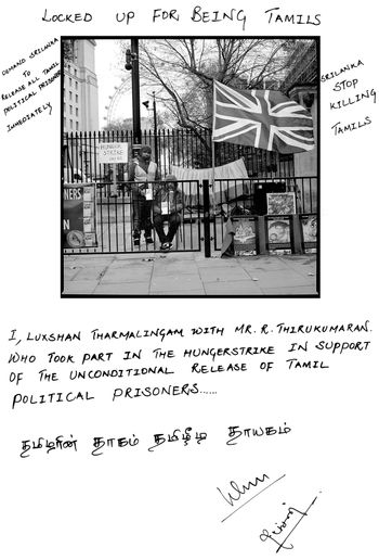 Tamil prisoners rights Sri Lanka protest