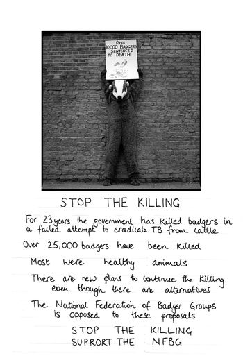Animals Rights Protest Badger Killing Protest