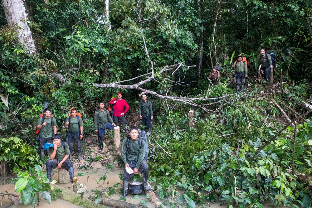 Funai expedition team including journalist Dom Phillips. Dom Phillips in Vale do Javari