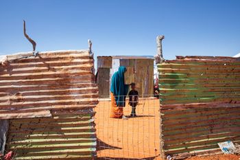 IDP camp in Galkayo, Somalia
