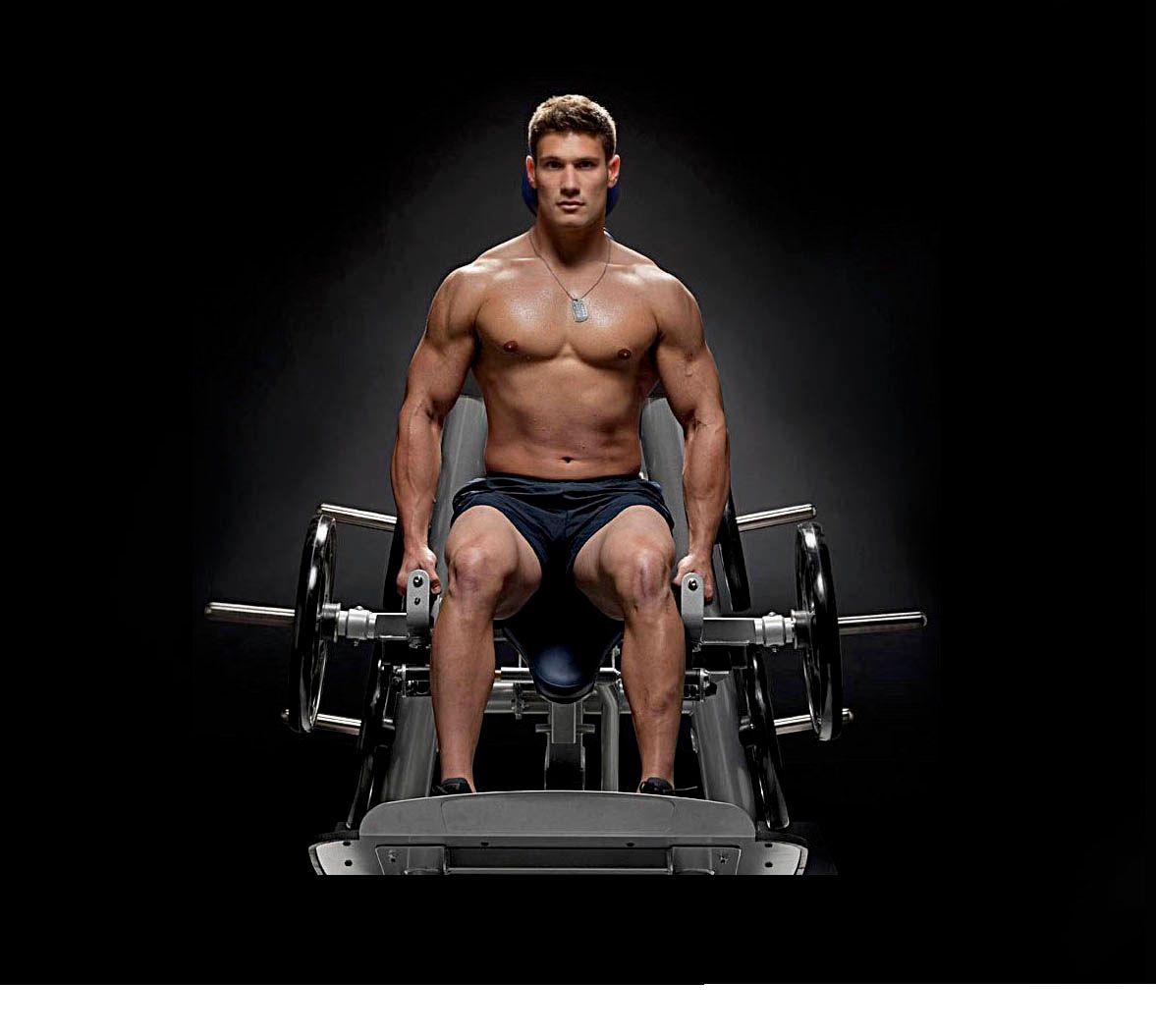 working out on Hoist Fitness equipment body building