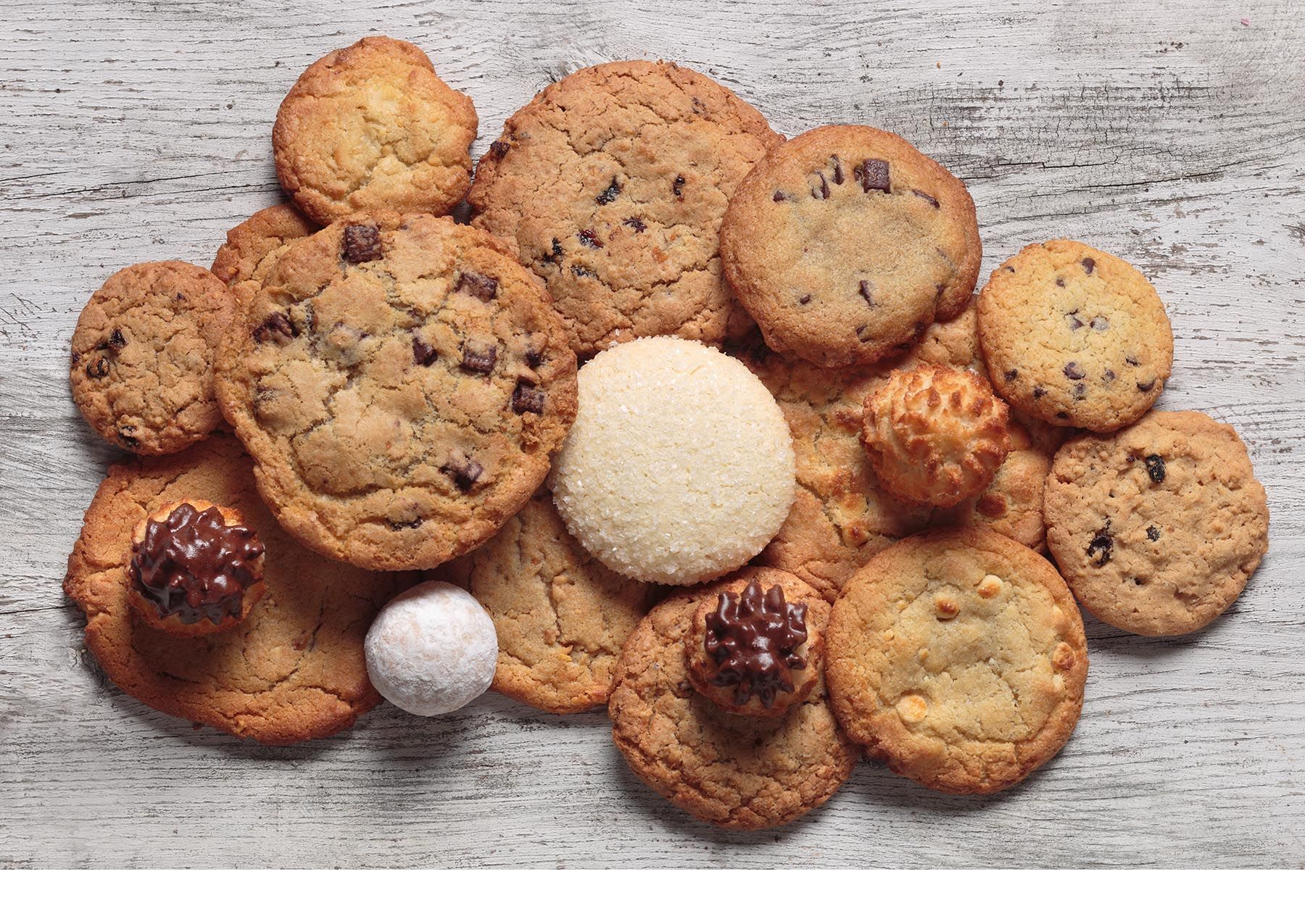 Assorted gourmet cookies platter