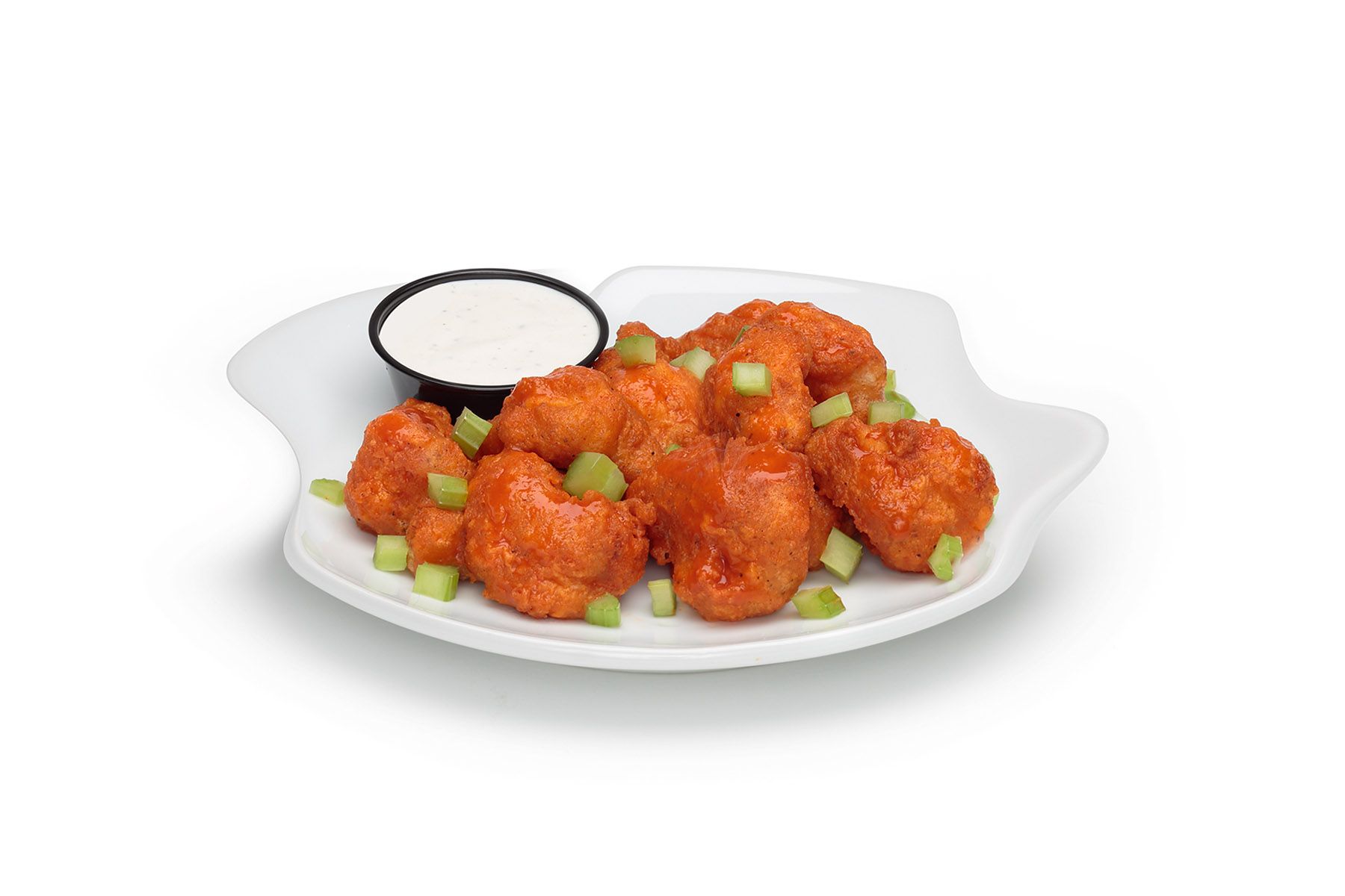 Korean BBQ boneless wings with ranch dip
