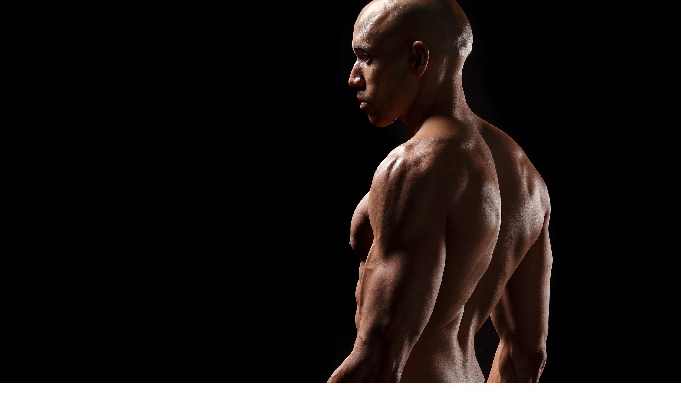 Studio Fitness Imagery of Muscular Male Torso