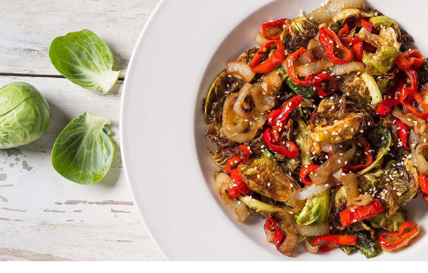 sesame brussels sprouts appetizer
