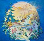 Original Oil on Canvas $2200/ 18"x20", Full Size LImited Edition Canvas Giclee Reproduction $330 "Spring Bloom"