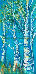 Original Acrylic on Canvas $600.00 dimensions 12"x24", full size LImited Edition Canvas Reproduction $250, Fine Art Paper Giclee $90 for 16"x20 "Breathe it In"