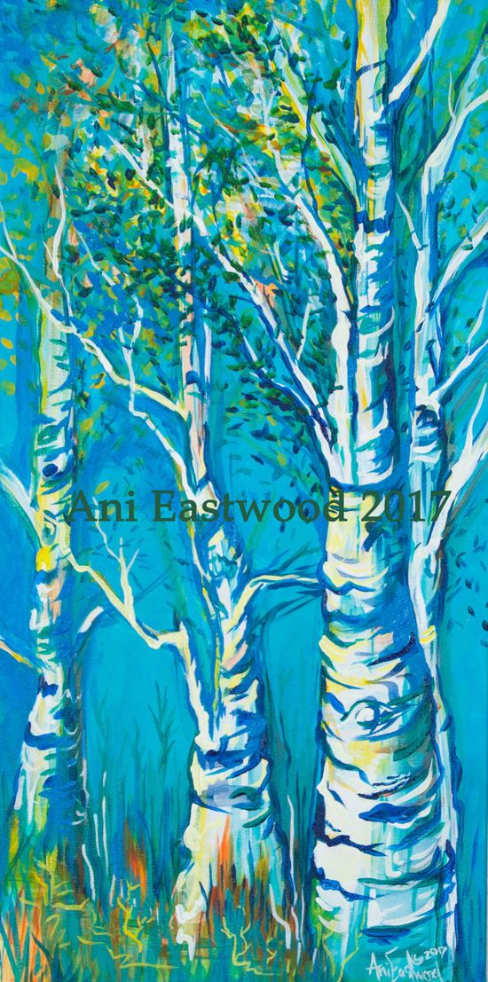 Original Acrylic on Canvas $600.00 dimensions 12"x24", full size LImited Edition Canvas Reproduction $250, Fine Art Paper Giclee $90 for 16"x20 "Breathe it In"