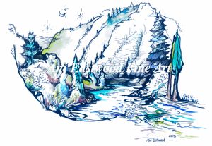 Original Acrylic Sold 2016, Acrylic Embellished Canvas Giclee on handmade Frame $300 for 14"x22", 16x20 Fine Art Paper Giclee $65, 9"x12" Giclee $30 "On the Water"