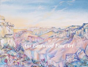 Saddle Canyon Overlook, Original Oil $4500 34"x48", Canvas Giclee $400, Paper Giclee $90 Saddle Canyon