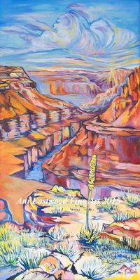 Buck Farm Overlook, North Rim Grand Canyon Grand Canyon Impressionist Painting