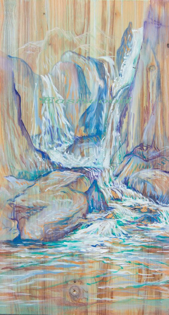 motana artist waterfall painting