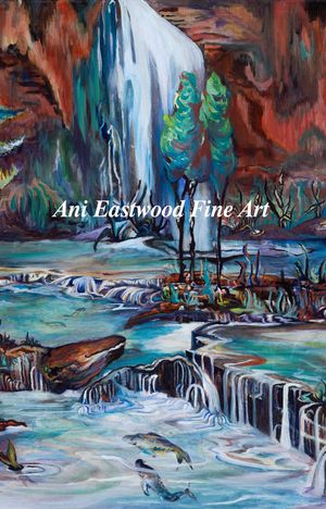 Havasu, Grand Canyon, Original Oil Sold 2009 for $800.00, Limited Edition Canvas Giclee $300 dimensions 14"x20", Fine Art Paper Print 16"x20" $70 Havasu Falls Grand Canyon