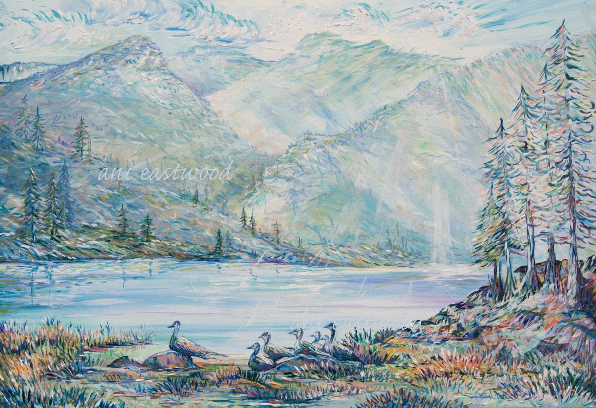 montana artist, montana painter Lake Como Montana