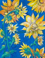 Original Acrylic on Canvas $500 dimensions 12"x 16" , Full Size Limited Edition Canvas Giclee on handmade frame $250.00 "End of Summer"
