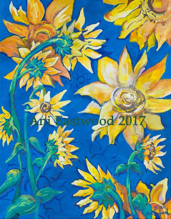 Original Acrylic on Canvas , 12"x 16" , Full Size Limited Edition Canvas Giclee on handmade frame $250.00 "End of Summer" 2o17