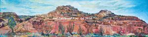 Oil On Canvas 7"x 40" $1100 "Apples in Kanab, Utah"