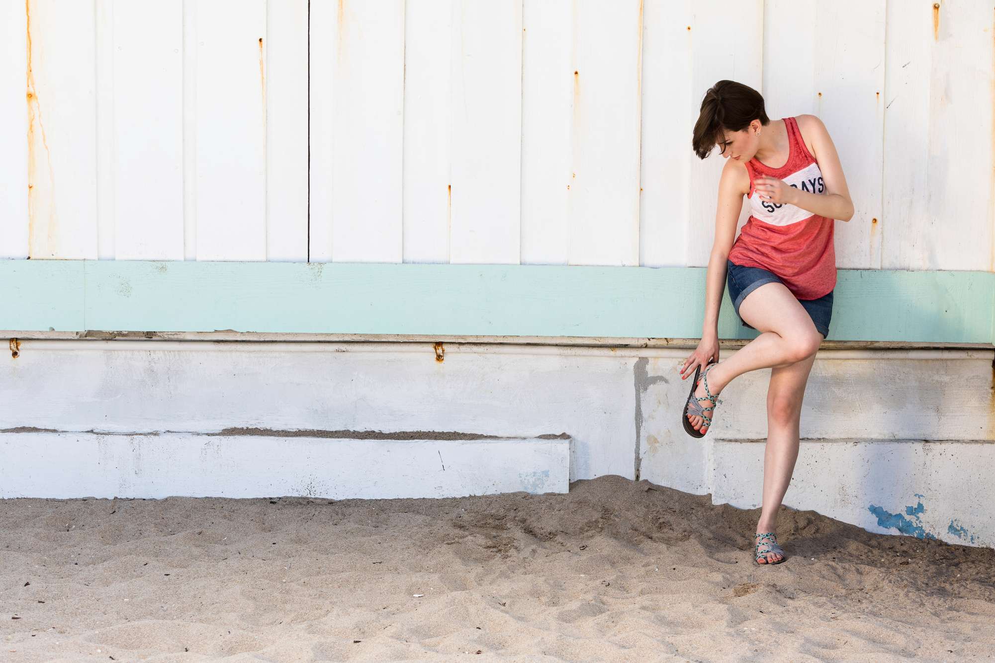 Young woman on beach