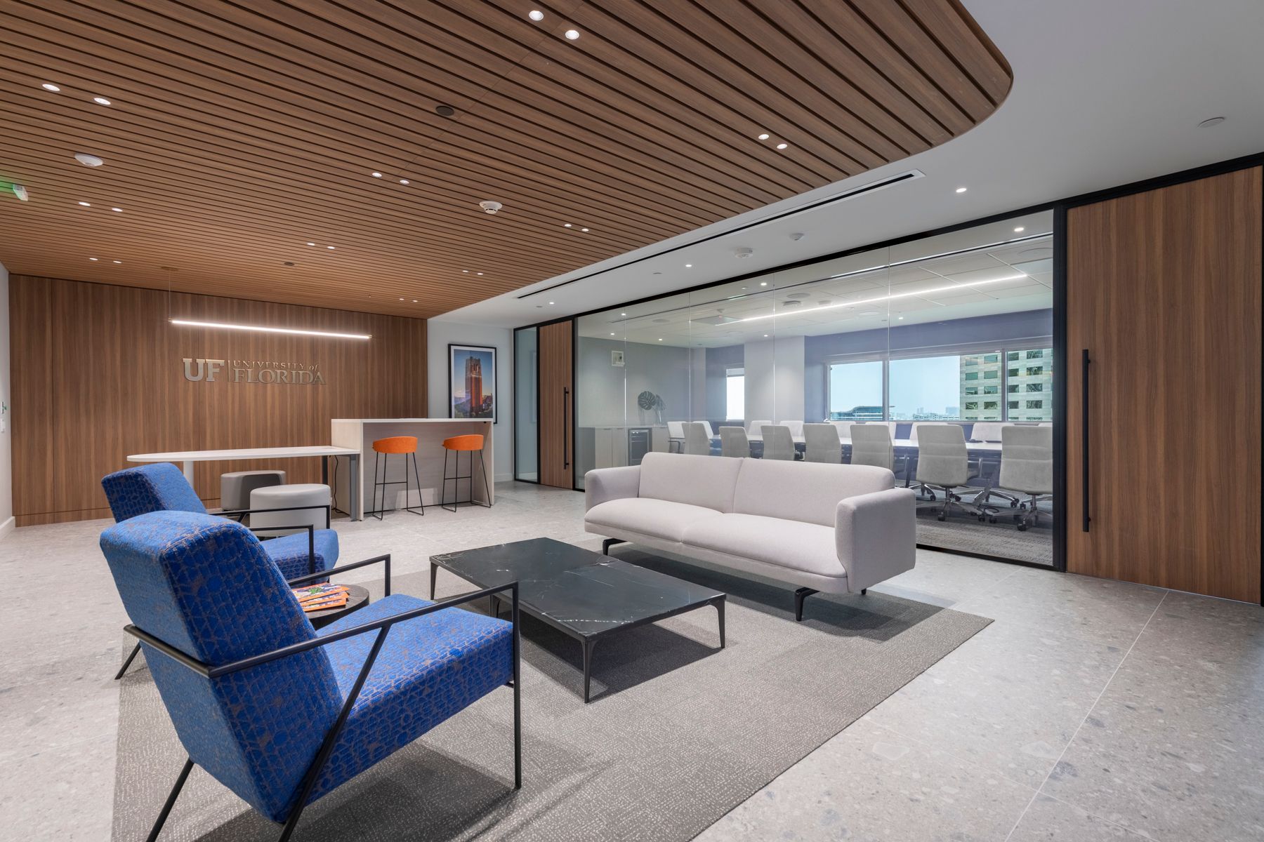 University of Florida Miami Contemporary Lounge and Conference Space