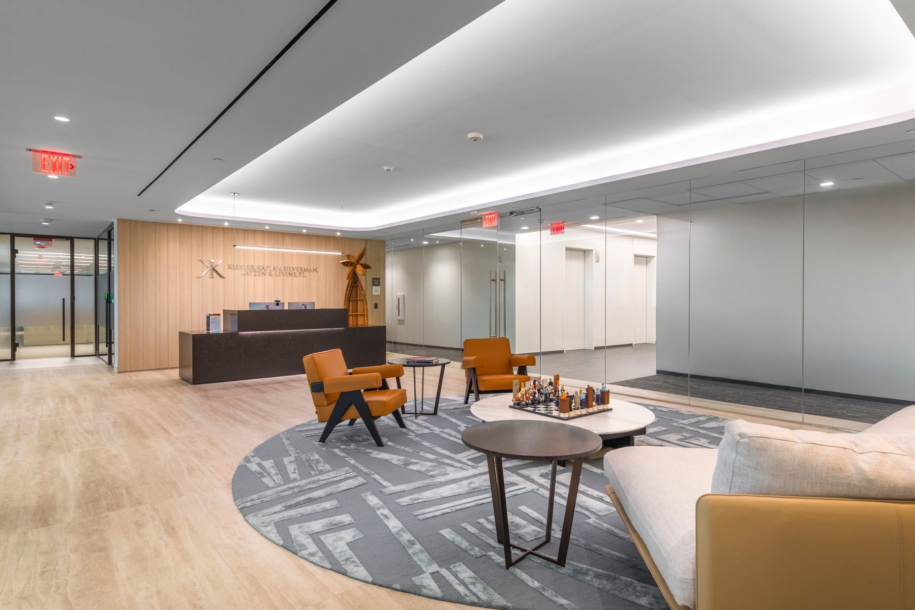 Kluger Kaplan Contemporary Law Office Reception