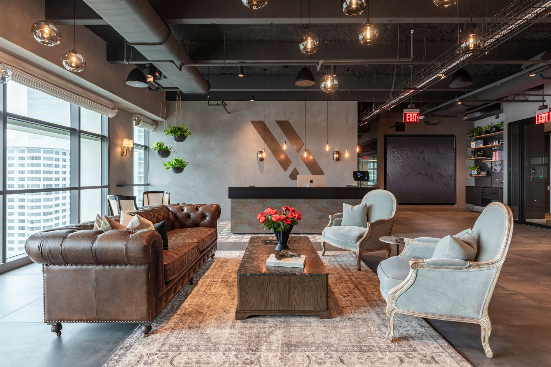 Varonis Contemporary Office Reception and Lounge, Miami