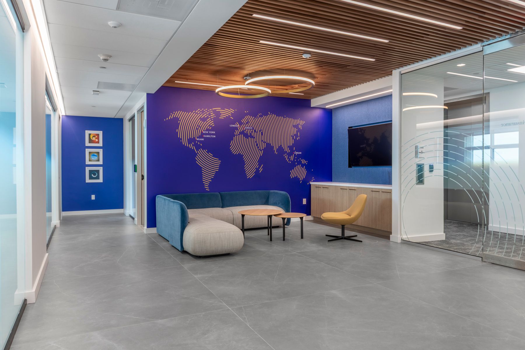 MS Reinsurance Miami Modern Office Lounge
