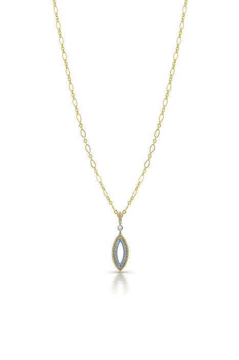 BLUE MARQUISE CIRCLE OF LIGHT NECKLACE  - $ 2,975