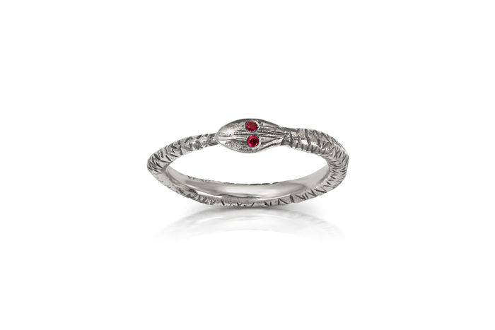 SNAKE RING RUBY EYES - $275 (other eye colors available )