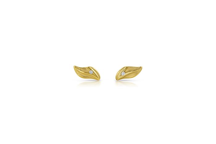 SMAll LEAF EARRINGS - $250  (also large leaf earrings in 18k rose gold for $475)