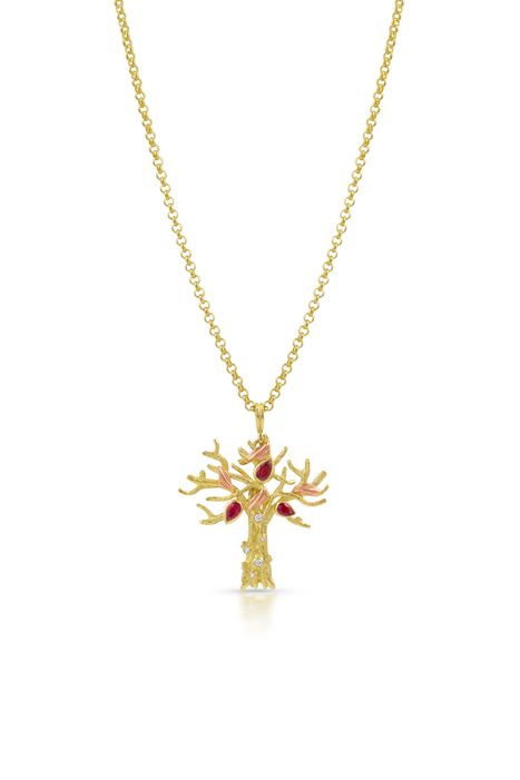 SMALL RUBY TREE PENDANT - $3400 (chain extra)