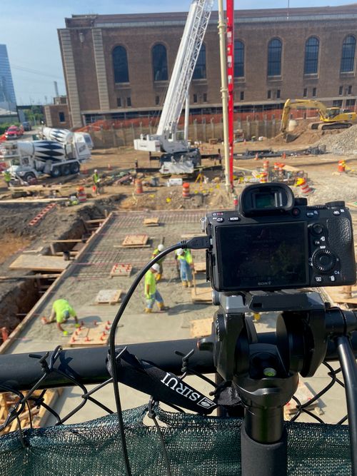A short-term timelapse capturing the first concrete pour