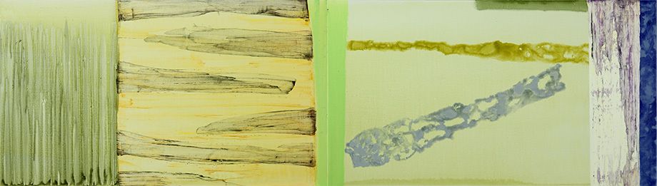 acrylic on wood panel 24 x 84 2009 Passeggiata/28