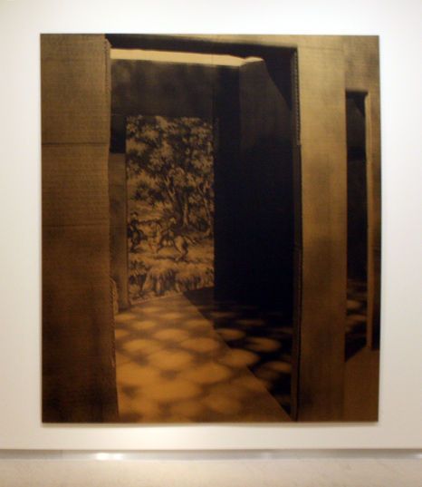 Fuga a 6 voces (Díptico VII), 2007. Serigrafía sobre seda, 250 x 220 cm. Foto: Luis Asin, cortesía Galería Marian Goodman, Nueva York.