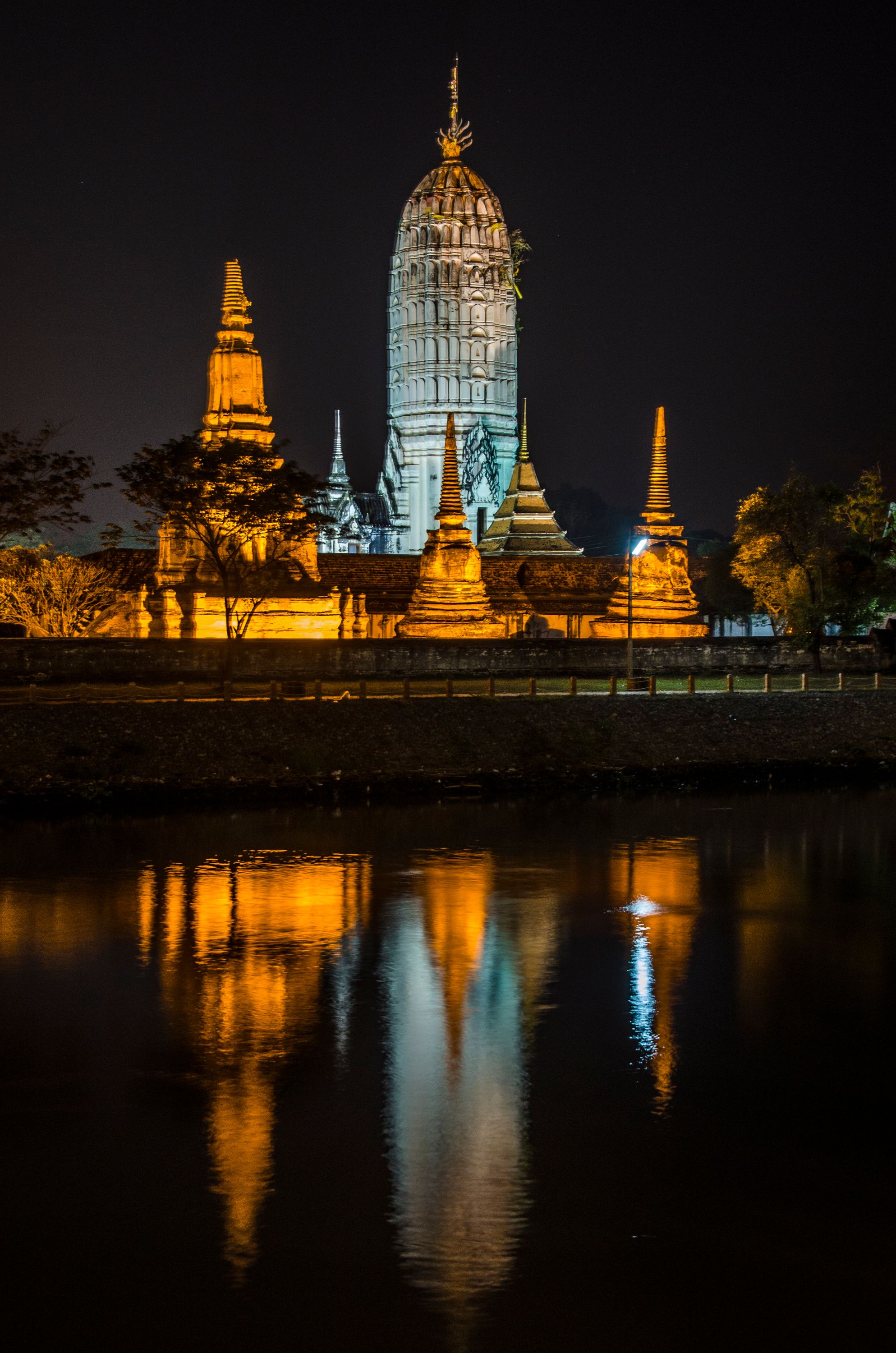 Temple at Night, Ayuthaya, Thailand
