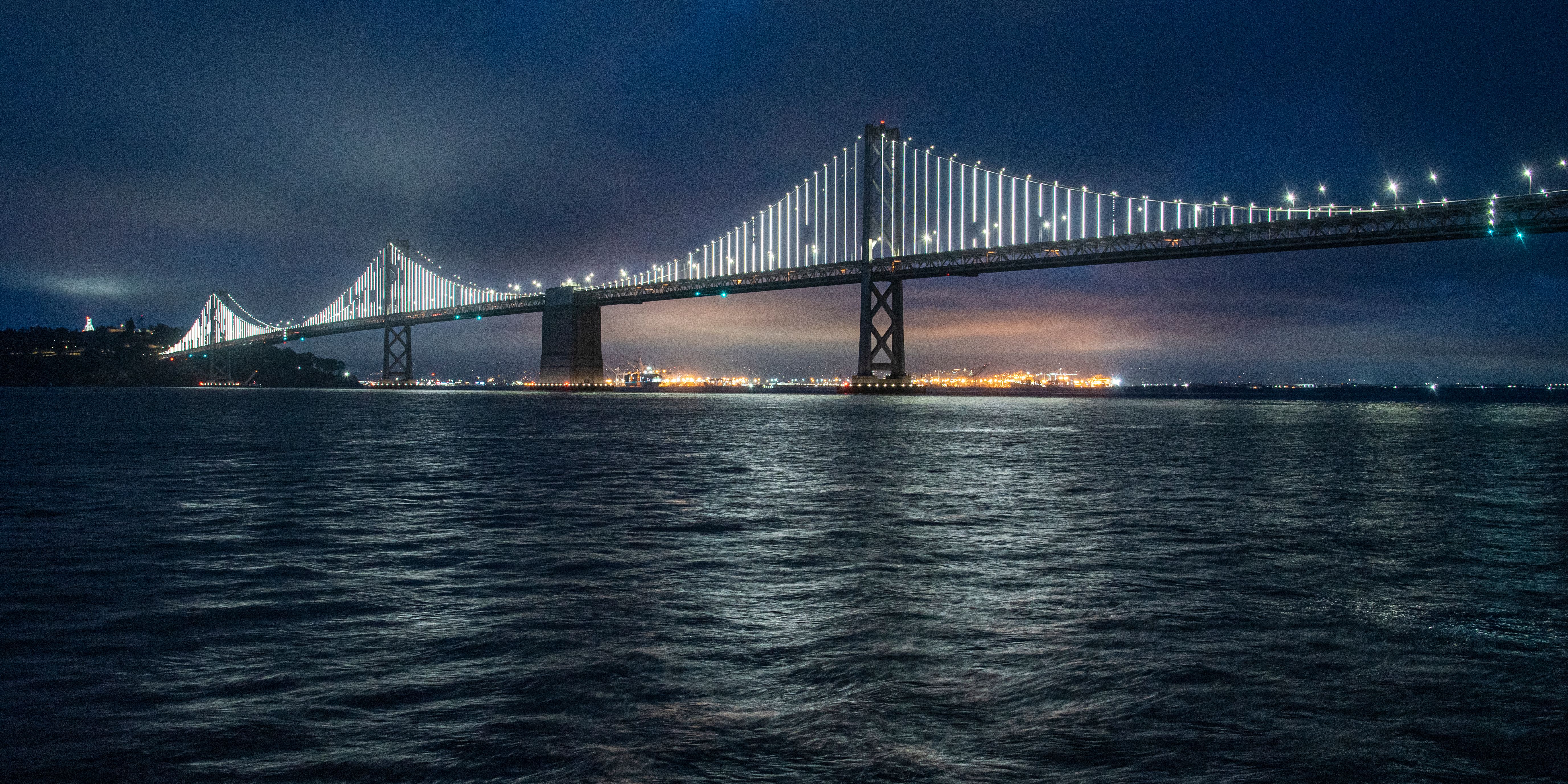 Bay Bridge at Night, San Francisco, CA