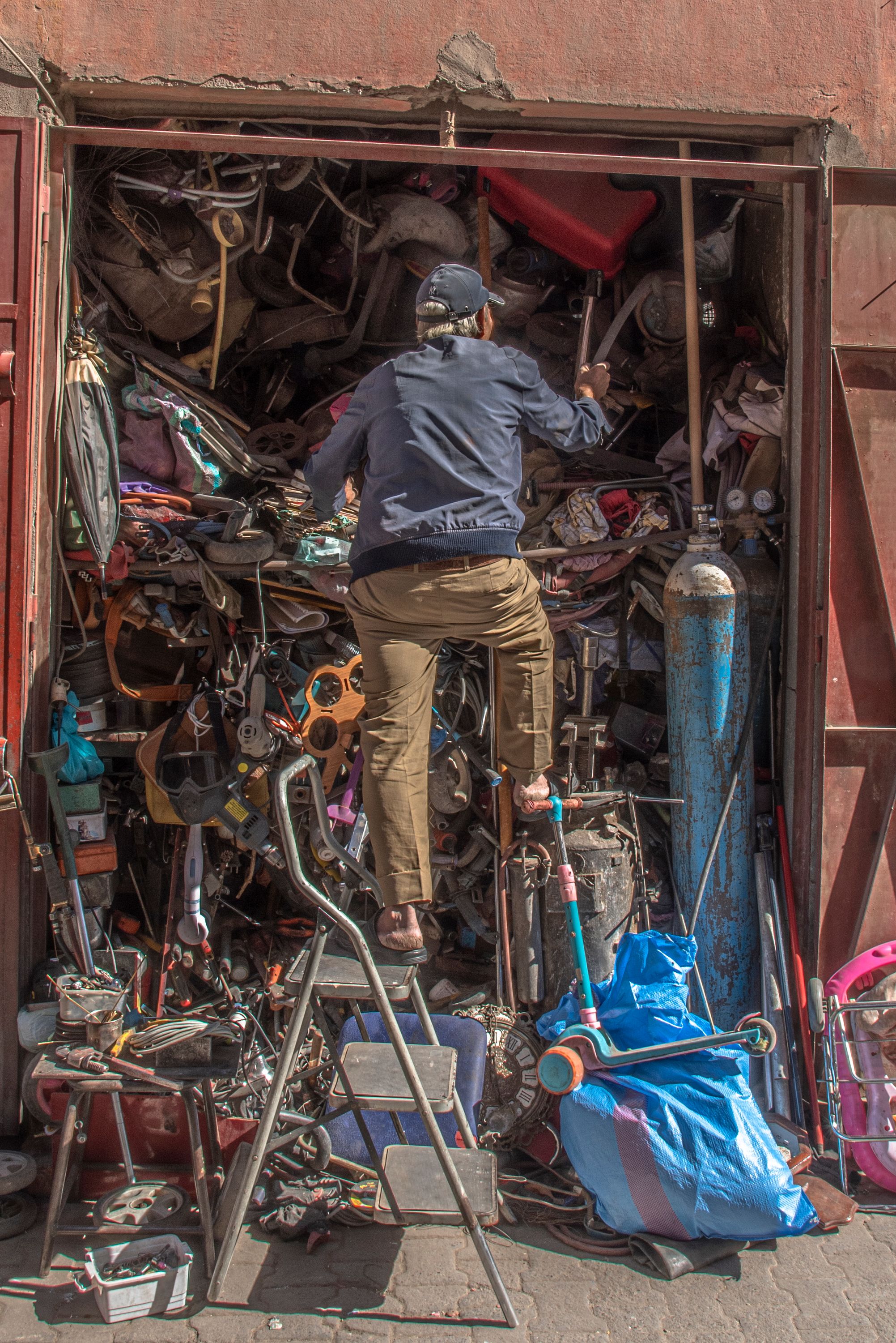 Man's possessions, Marrakech, Morocco