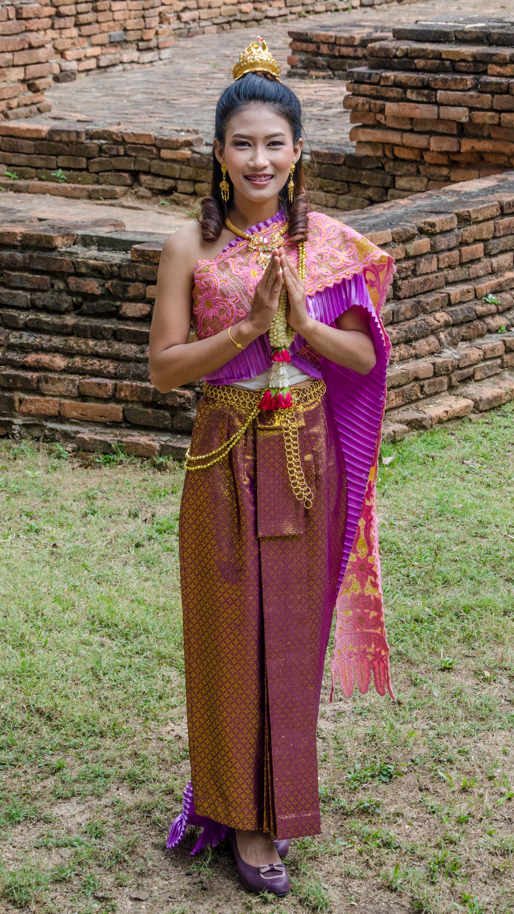 Young Woman in traditional costume, Thailand