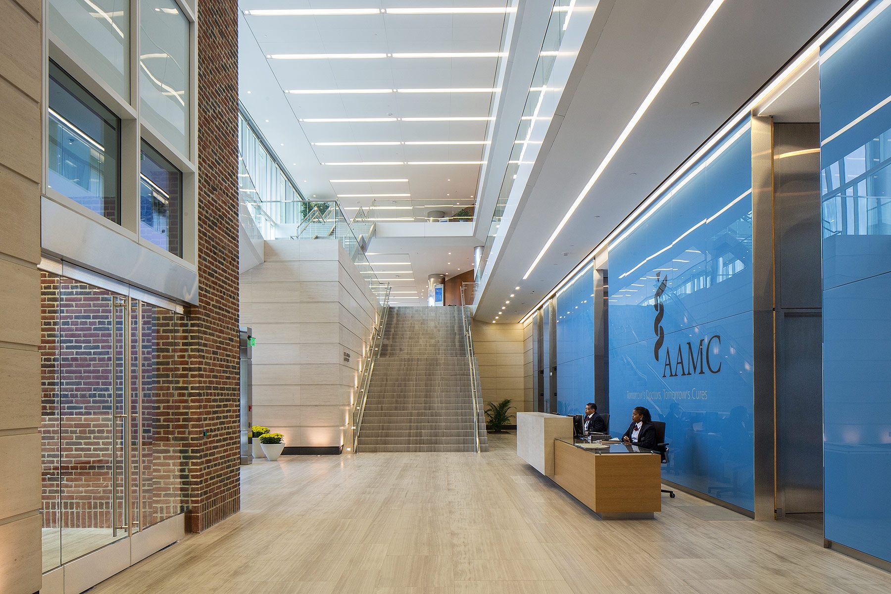 AAMC headquarters in Washinton, DC. Documented both interior and exterior views.Client: Clark ConstructionInterior Architecture: Studios ArchitectureArchitect: Shalom Baranes American Association of Medical Colleges / Headquarters