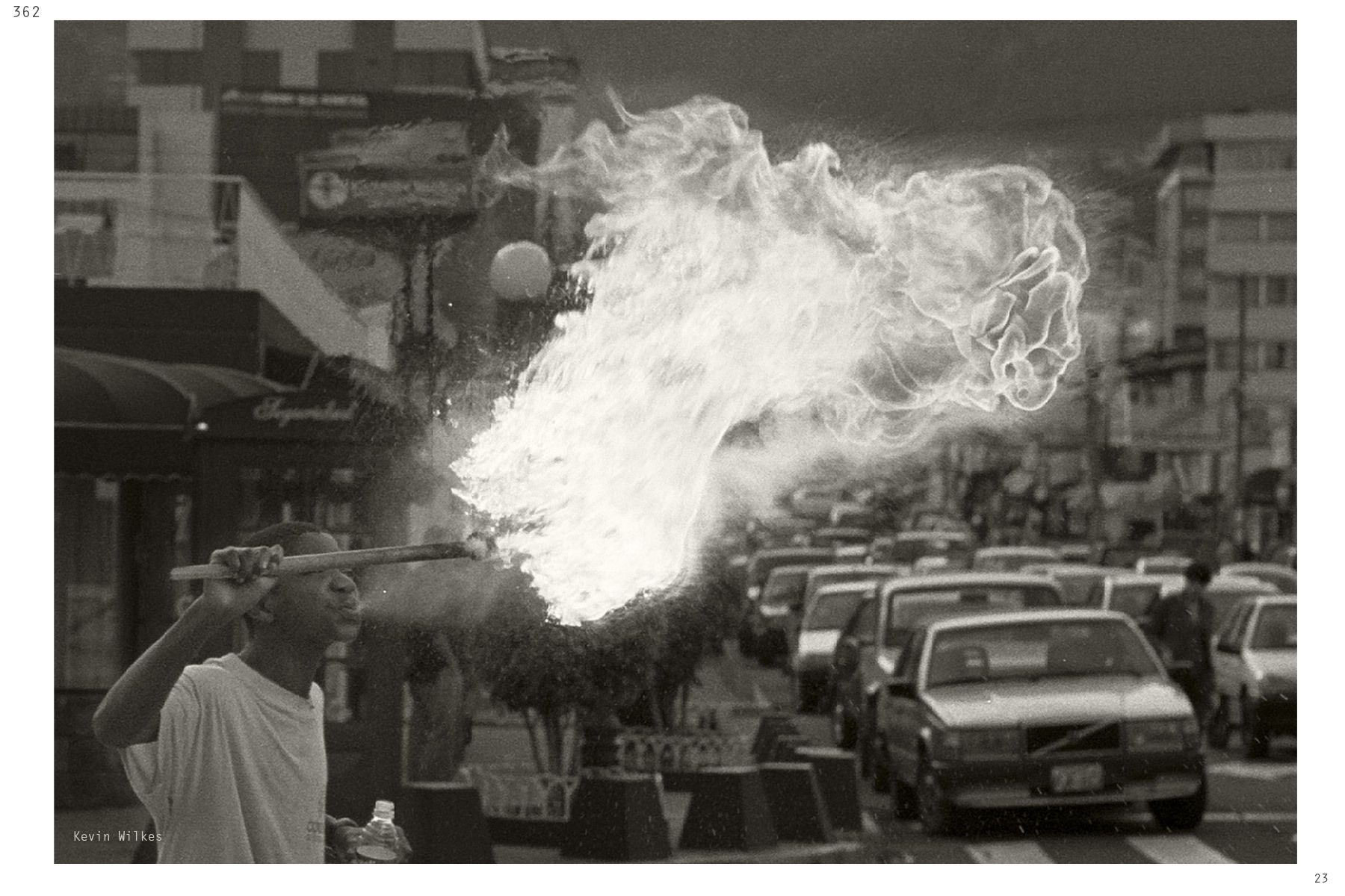 Fire spiter. Quito, Ecuador.