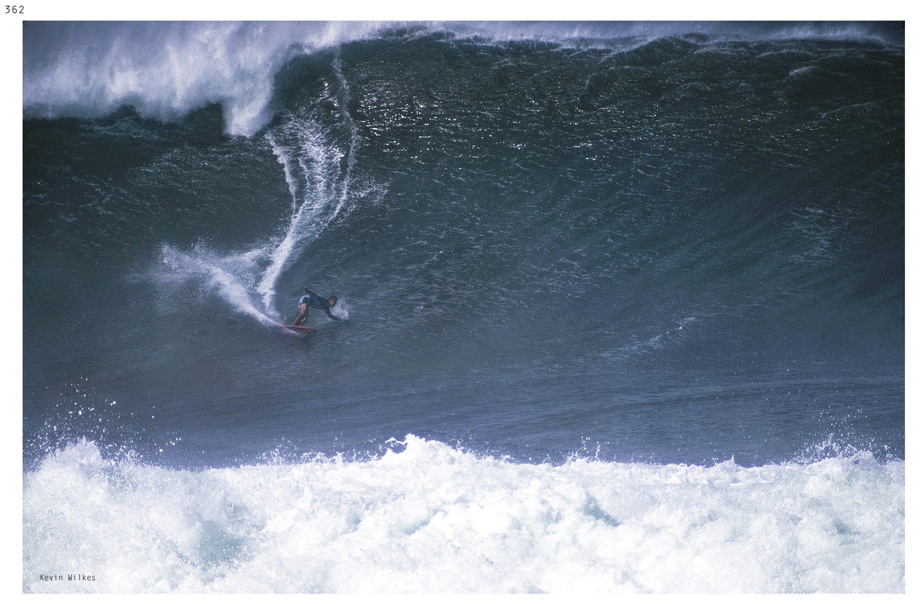 Brian Bulkley at Pipeline November 1982. Photograph by Kevin Wilkes. Brian Bulkley. Pipeline 1982.
