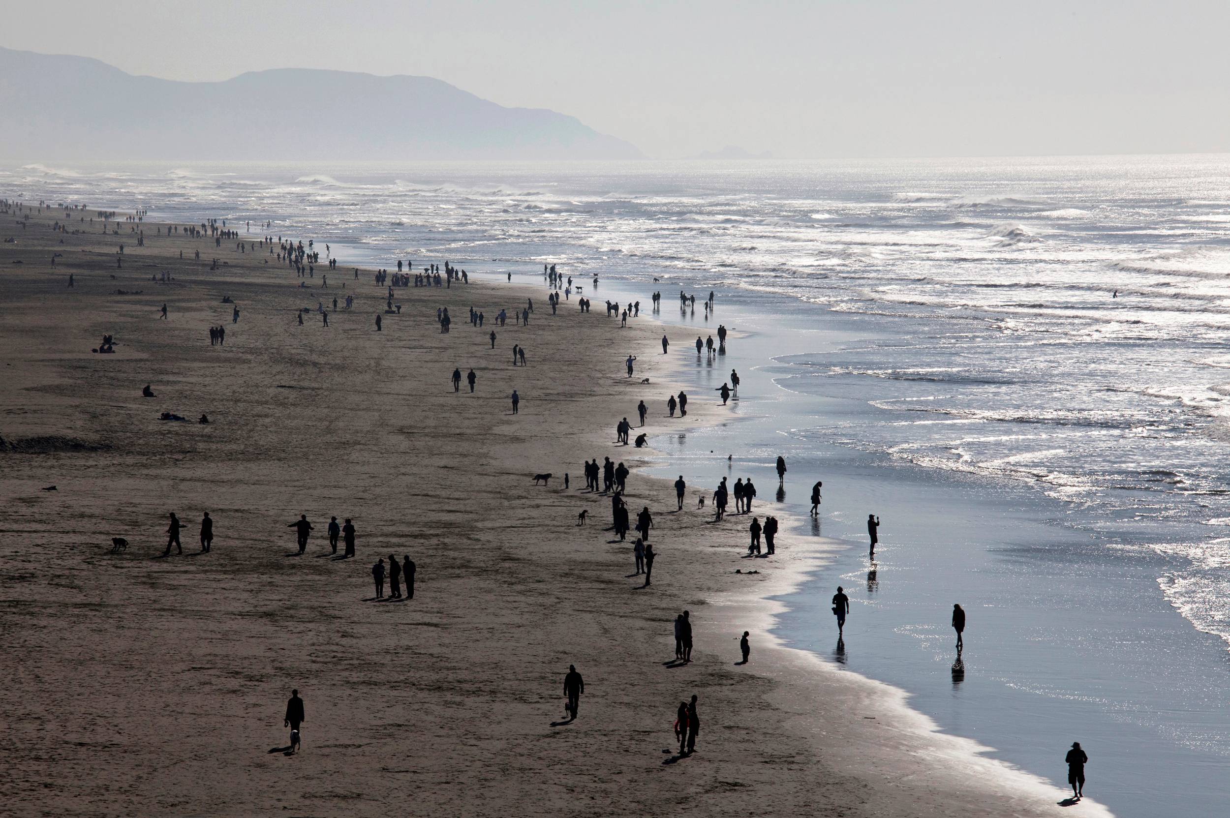 Ocean Beach, New Years Day, San Francisco