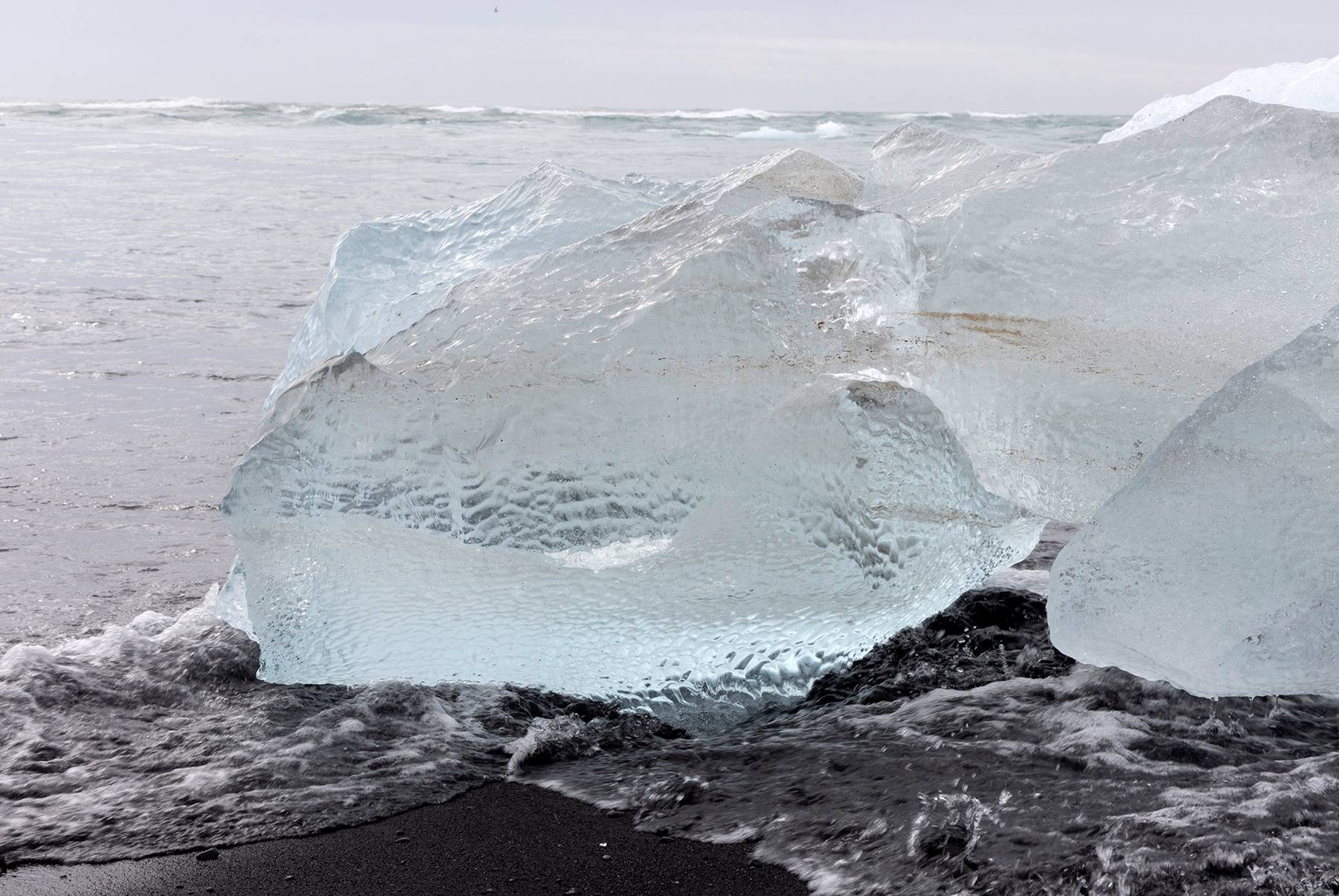 Giant Ice Pieces Washed ashore
