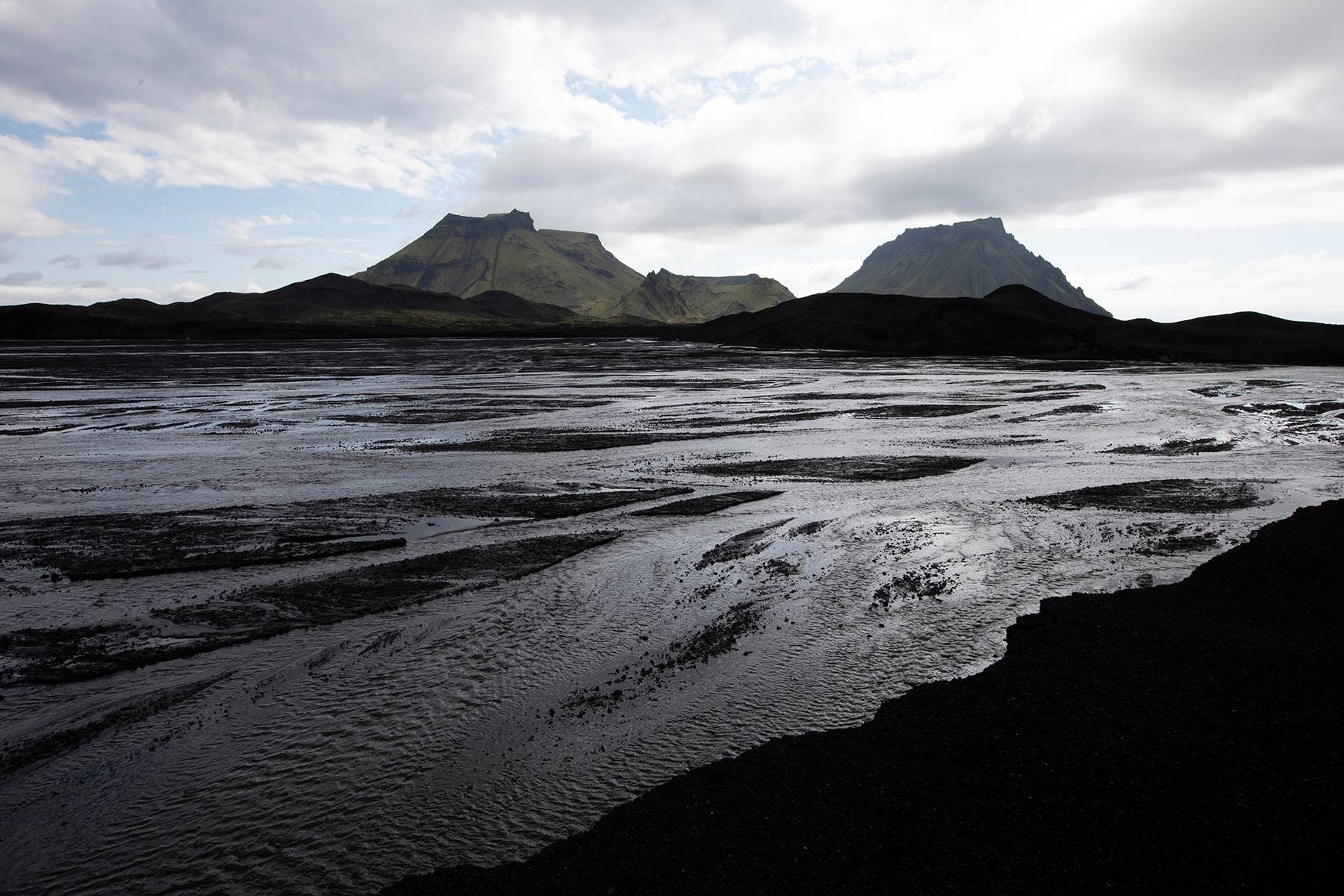 Flow, Glacial Melt over lava field