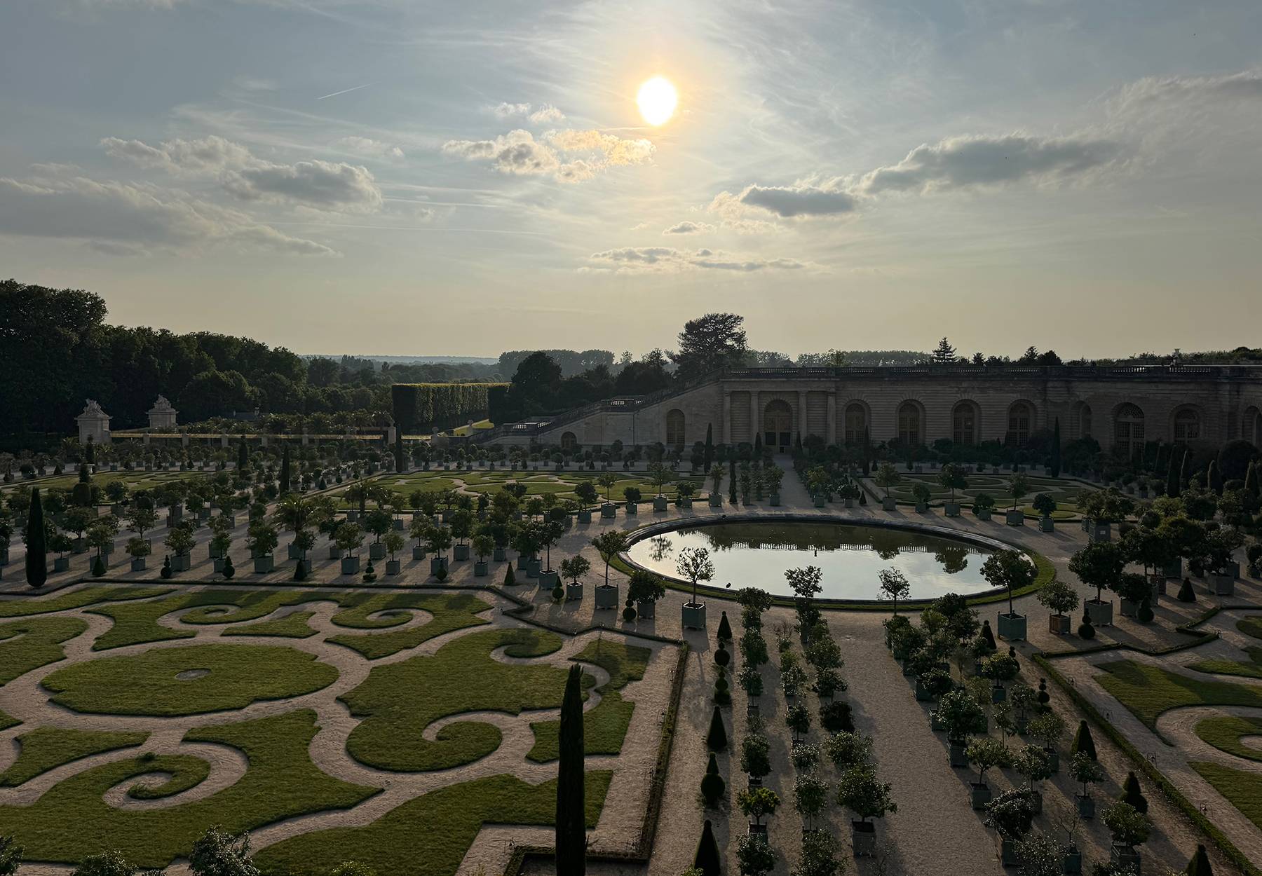 Sunset over the Orangery, Versailles